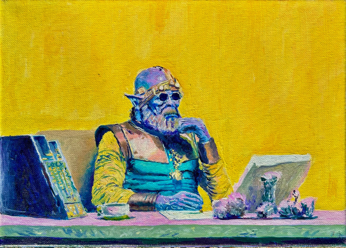 Original Painting "Purple" - by Tobias Hungeberg (24x30cm)