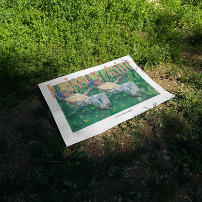 LAISSEZ FAIRE - Green Art Poster on grass | InSitu Posters